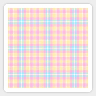 Yellow Plaid Pattern Sticker